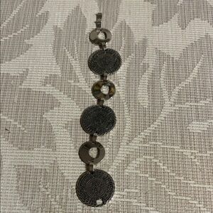 Silver Aztec Coin Bracelet